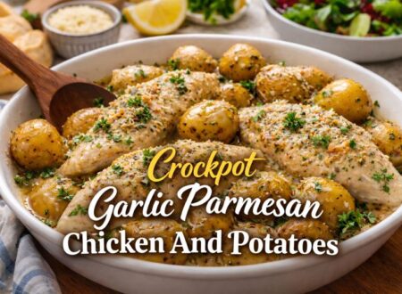 Crockpot Garlic Parmesan Chicken and Potatoes Recipe