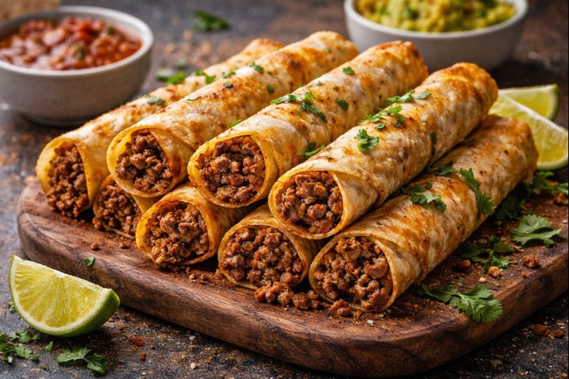 Easy Beef Taquitos Recipe Serving