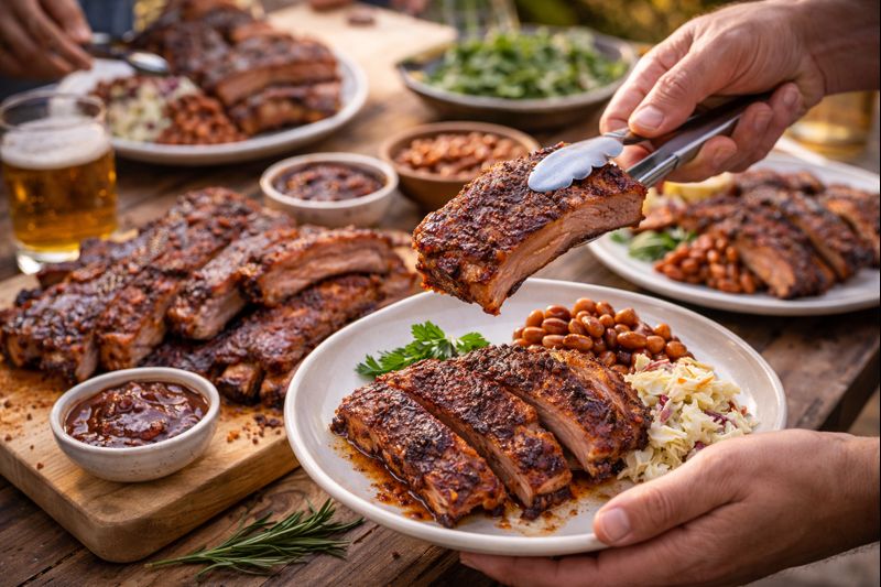 Smoked Tender Baby Back Ribs Recipe Serving
